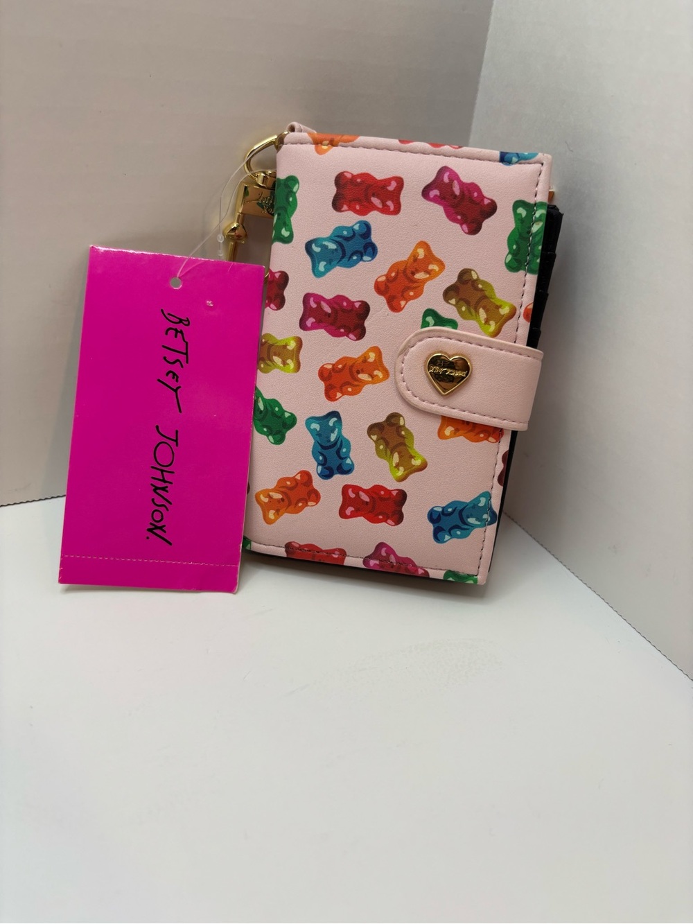 Betsey Johnson Gummy Bear Wallet Wristlet Pink NWT